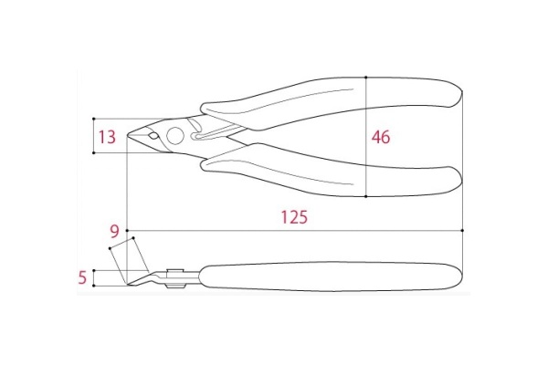 Кусачки без фаски TSUNODA 125мм FC-120