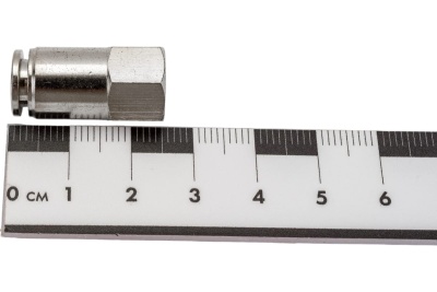 Фитинг металлический 6 мм - внутренняя резьба 1/4" Pegas pneumatic 6106