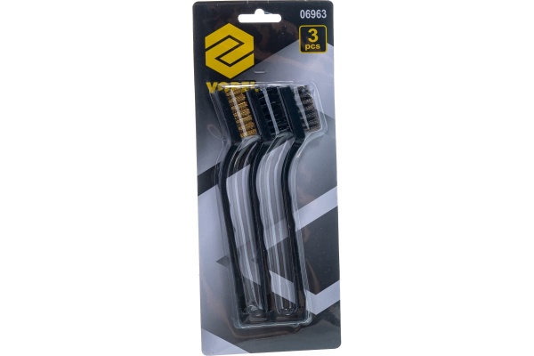 Набор металлических щеток VOREL 170мм, медная, стальная, нейлоновая 06963