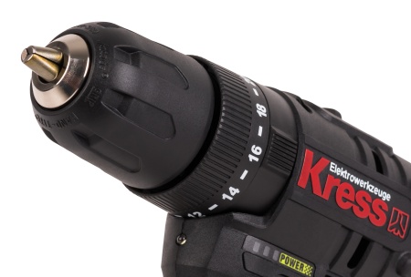 Дрель-шуруповерт ударная аккумуляторная бесщеточная KRESS KUC12, 12В, 40Нм, 2.0Ач х2, ЗУ 1,5А, кейс