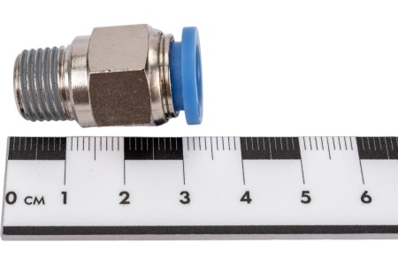 Фитинг цанговый прямой металлический 10 мм, M1/4" Pegas pneumatic 5205