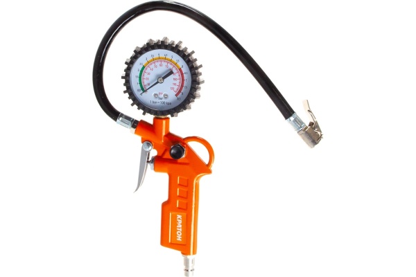 Пистолет с манометром для подкачки шин Кратон TIG-01 3 01 02 034