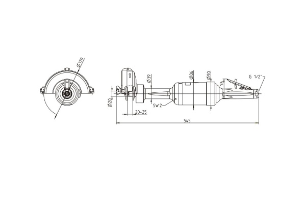 Прямая шлифовальная машинка DEPRAG GS515-280BX 6061301A