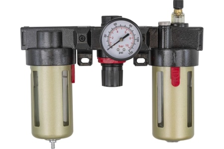 Блок подготовки воздуха с нижним расположением регулятора 1/4" фильтр-регулятор+лубрикатор (10 Мк, 1400 л/мин, 0-10 bar, рабочая температура 5-60°) Forsage F-BC2000 Блок подготовки воздуха с нижним расположением регулятора 1/4" фильтр-регулятор+лубрикатор (10 Мк, 1400 л/мин, 0-10 bar, рабочая температура 5-60°) Forsage F-BC2000