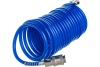 Шланг спиральный синий с быстросъемными соединениями профи (5 м; 5х8 мм; 20 бар) Pegas pneumatic 4910
