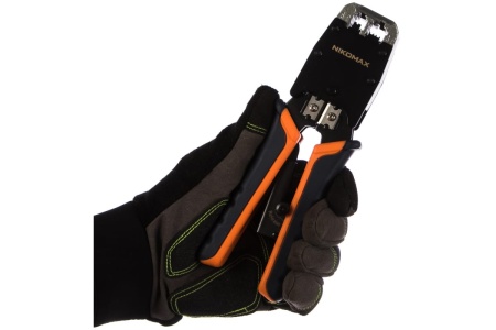 Обжимной профессиональный инструмент RJ45/8P8C, RJ12/6P6C, RJ11/6P4C NIKOMAX NMC-500R