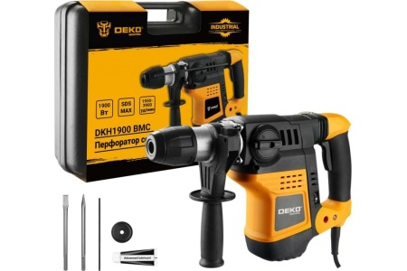 Сетевой перфоратор DEKO DKH1900, 1900 Вт, SDS-max, в кейсе 063-4258 Сетевой перфоратор DEKO DKH1900, 1900 Вт, SDS-max, в кейсе 063-4258