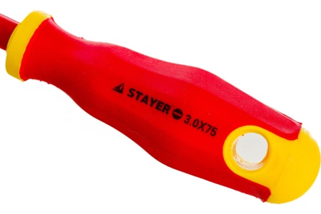 Диэлектрическая отвертка SL 3,0 х 75 мм STAYER 25141-03-07_z01