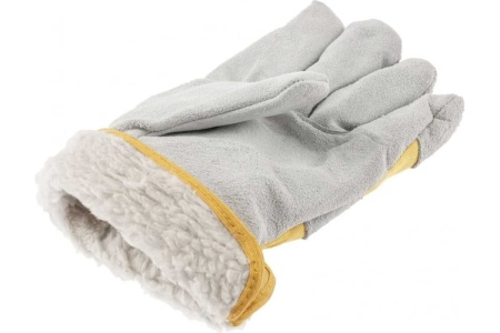 Спилковые комбинированные перчатки СИБРТЕХ, усиленные, утолщенные, размер XL 67903