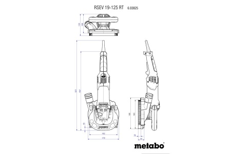 Шлифователь по бетону Metabo RSEV 19-125 RT 603825710 Шлифователь по бетону Metabo RSEV 19-125 RT 603825710