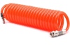 Шланг пневматический полиуретановый спиральный (10 м, 6.5х10 мм, быстросъем Rapid M+F сталь, 10-16 бар, красный) HQ-mech HQ-AH05-1010RED