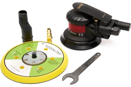 Полировальная пневматическая шлифмашина Rossvik 150 мм, с отсосом RT-2151-C