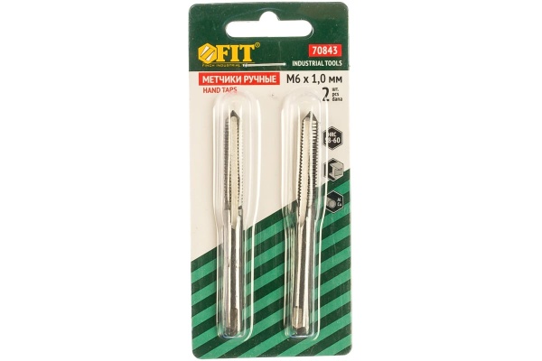 Метрические метчики 6х1.0 мм 2 шт FIT IT 70843