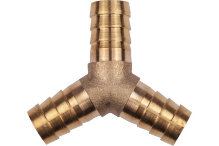 Тройник Y-образный елочка 12 мм, латунь, в блистере AV Steel AV-700337B блистер