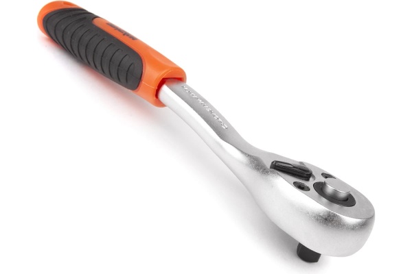 Трещотка 1/4 дюйма 72 зуба 155мм с двухкомпонентной изогнутой ручкой AV Steel  AV-508623