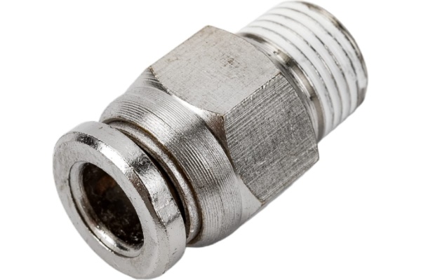 Фитинг металлический 6 мм - наружная резьба 1/8" Pegas pneumatic 6110