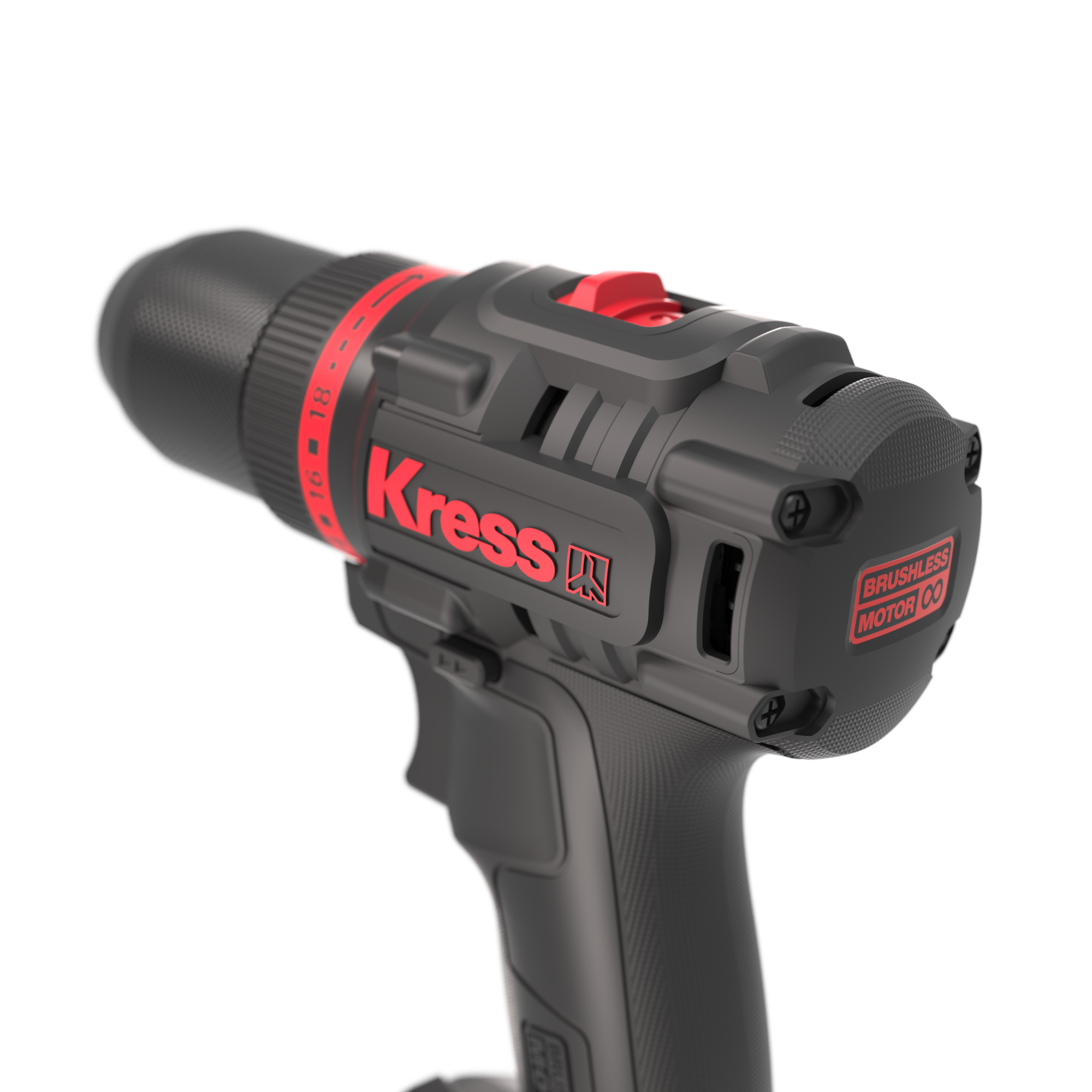 Дрель-шуруповерт аккумуляторная бесщеточная KRESS KUA71, 20В, 60Нм, 4Ач x2, ЗУ 6A, кейс