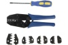 Набор инструментов Cabeus инструмент обжимной для кабельных наконечников, отвертка, сменные  насадки 5 шт. HT-TK-04