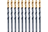 Сверло по металлу Golden Tip 4.8 мм, HSS-Tin, 10 шт, DIN 338 Denzel 717212