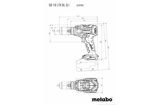 Аккумуляторный ударный винтоверт Metabo SB 18 LTX BL Q I 602361660