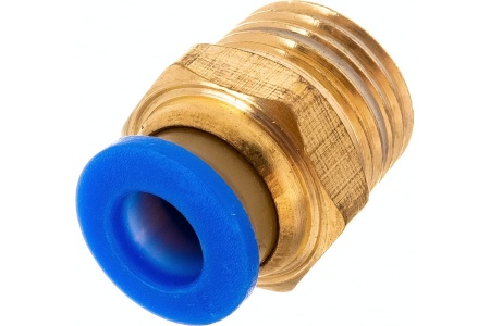 Фитинг цанговый прямой металлический 6 мм, M1/4" Pegas pneumatic 5201