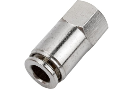 Фитинг металлический 6 мм - внутренняя резьба 1/4" Pegas pneumatic 6106
