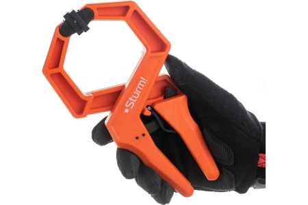 Струбцина Sturm клещеобразная с храповым механизмом, длина 226мм, зев 75мм 1078-09-075