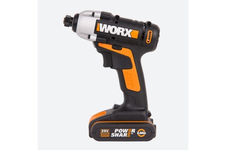 Аккумуляторный винтоверт WORX Impact 20 В, 1x2 Ач, кейс WX290.1