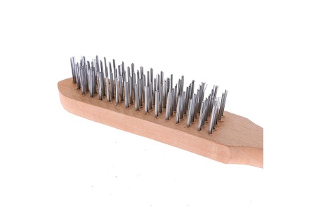 Металлическая 5-рядная Щетка деревянная ручка Калибр 00000041886