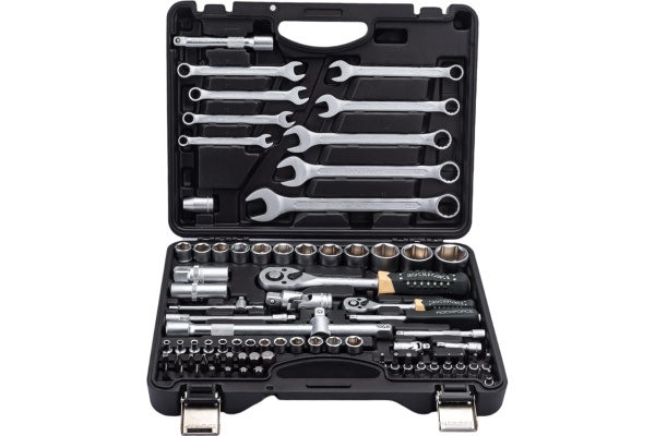 Набор инструмента ROCKFORCE 1/2 и 1/4DR 6-гранный 82 предметов RF-4821-5