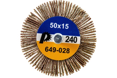Круг лепестковый с оправкой (50х15мм; P240) ПРАКТИКА 649-028