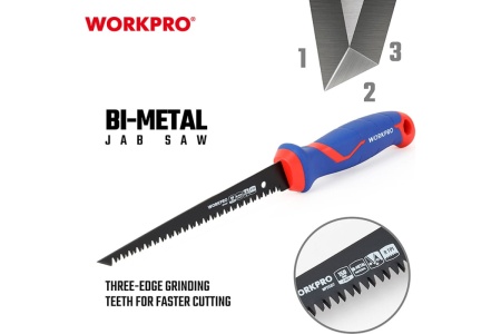 Ножовка по гипсокартону WORKPRO 150мм BI-METAL WP215017