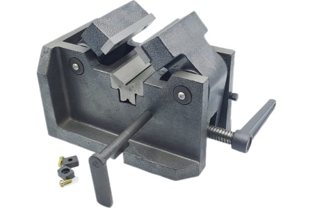 Станочные тиски TORNERI для зажима цилиндр. деталей L губок 100 мм, серия Q62V100 045775