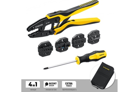 Пресс-клещи для кабельных наконечников STAYER SP-4M 45445