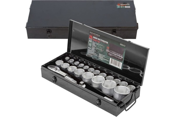 Набор торцевых головок ROCKFORCE 3/4"DR 6-гранных, 17-50 мм, 1"DR, 26 предметов RF-68263-5