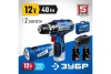 Дрель-шуруповерт ЗУБР Профессионал 12В + LED-фонарь, 2 АКБ 2Ач DL-121-22F