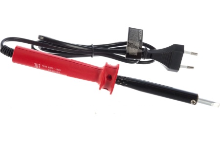 Электропаяльник ЗУБР МАСТЕР с пластиковой рукояткой и долговечным жалом, форма клин, 60Вт 55400-60