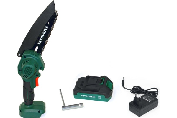 Цепная аккумуляторная пила FAVOURITE 21 В, 2 А*ч OBS 21 TG6 SET