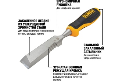 Стамеска DEWALT лезвие с дополнительной режущей кромкой, 25 мм DWHT0-16065