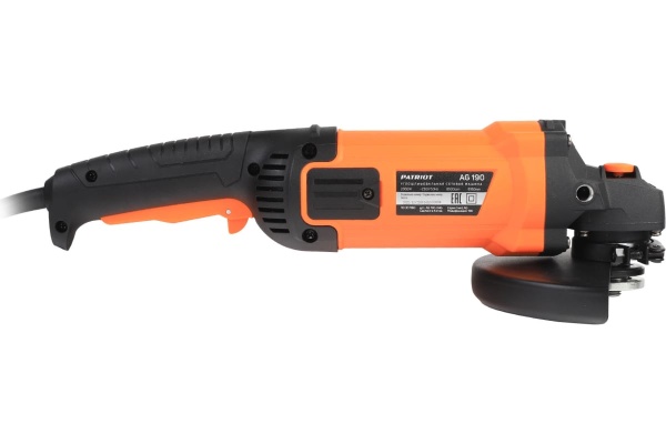 Углошлифовальная машина (УШМ) PATRIOT AG 190 тонкий корпус, пылезащищенная, диск 180 мм 110301180