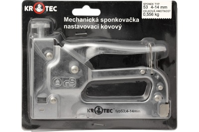 Регулируемый механический степлер KROTEC тип 53, 4-14 мм, металлический 4301008