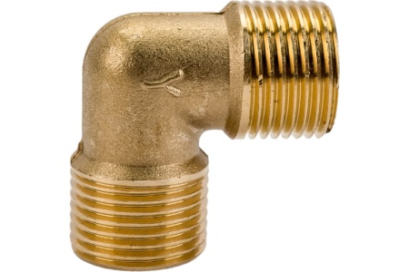 Уголок латунь резьба наружная 3/8" для компрессора Pegas pneumatic 4303