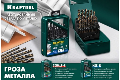 Сверло по металлу COBALT HSS-Co 8% сталь М42 (4.2х75 мм) Kraftool 29656-4.2