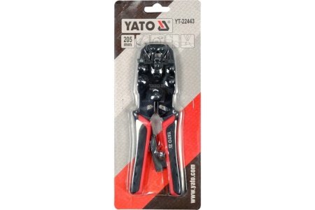 Пассатижи для зажима телефонных разъемов YATO rj45 rj10 rj11, с храповым механизмом YT-22443