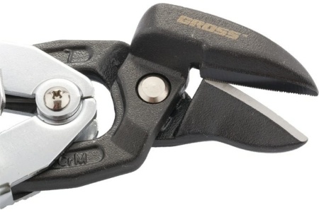 Ножницы по металлу, усиленные, 255 мм, прямой и левый рез, сталь СrMo, двухкомпонентные рукоятки GROSS PIRANHA 78349