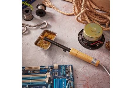 Паяльник ПД 220В 25Вт деревянная ручка ЭПСН REXANT 12-0225