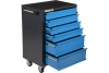 Инструментальная тележка WIEDERKRAFT 670x450x930 мм, 6 ящиков, 4x87мм, 2x179мм, серый/синий WDK-606GB