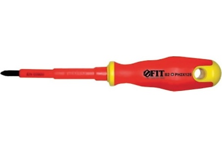 Изолированная отвертка CrV 1000V 4.5х80 мм РН1 FIT 55893