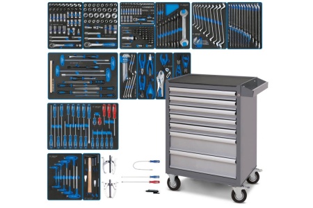 Набор инструментов KING TONY "BOARD" в серой тележке, 325 предметов 934-325AMG