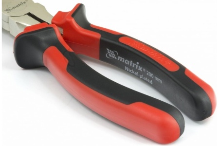 Длинногубцы NICKEL 200 мм изогнутые MATRIX 17424